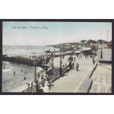 MAR DEL PLATA RAMBLA LA PERLA ANTIGUA TARJETA POSTAL